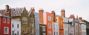 A row of terrace town houses